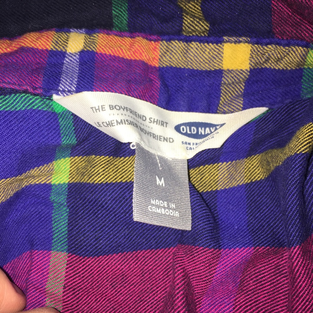 Colorful button down flannel - Picture 2 of 2